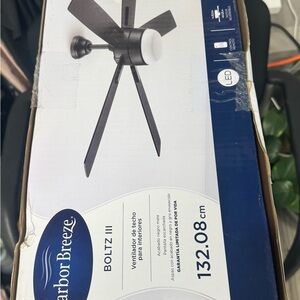 Harbor Breeze Boltz III 52” LED Ceiling Fan w/ Remote – New Open Box